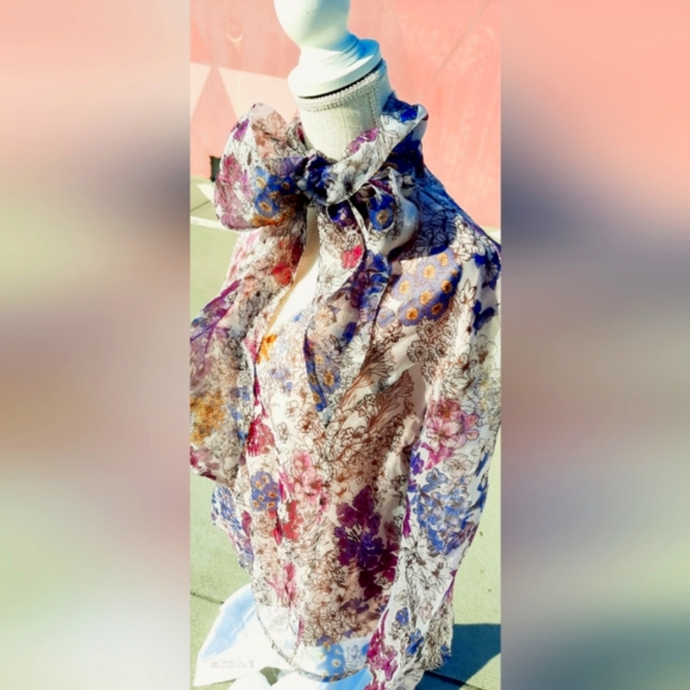 🩷New!Elegant, flirty✨️ sheer blouse🤎🎬